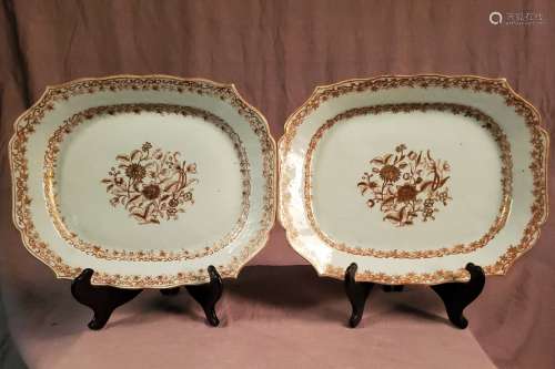 18th century Chinese export octagonal porcelain platter