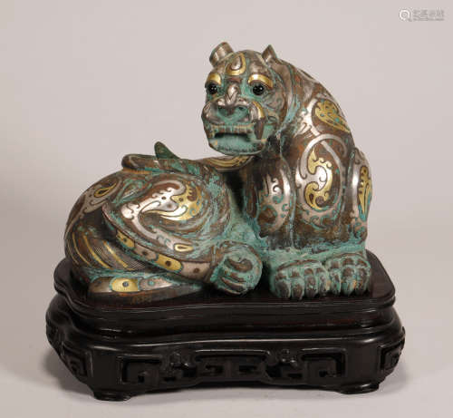 Warring State -Gold Silver on Bronze  Beast Paperweight