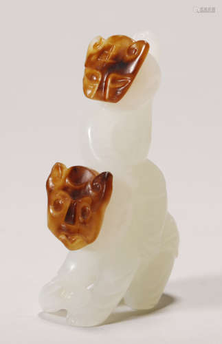 Qing Dynasty - Hetian Jade Figure Ornament