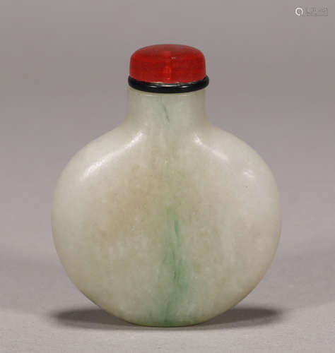 Qing Dynasty - Jadeite Snuff Bottle