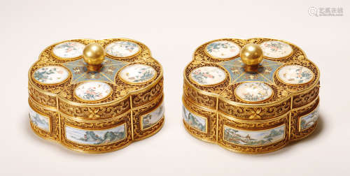 Qing Dynasty - Pure Gold with Enamel Box