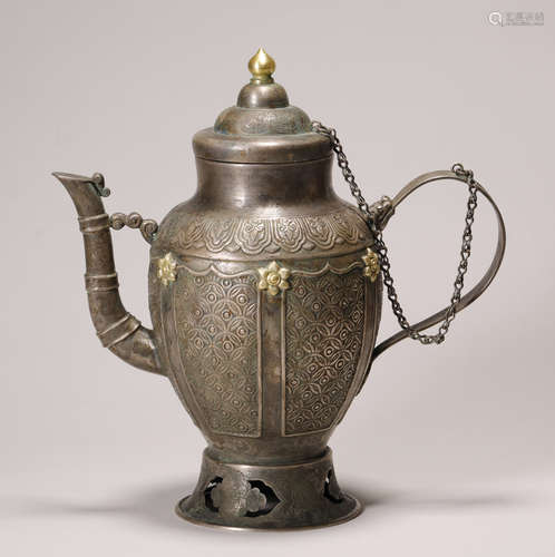 Liao Dynasty  - Silver Gilt Kettle