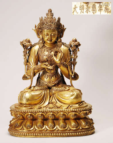 Gilt Buddha Statue Carved 