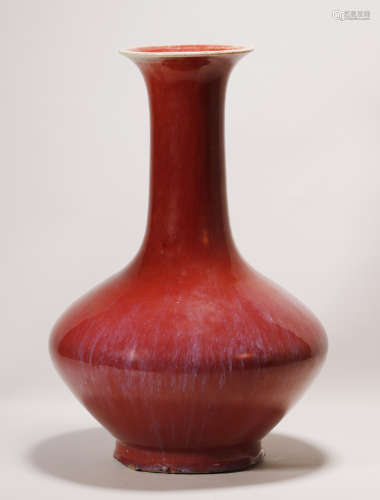 Qing Dynasty - Red Glaze Vase