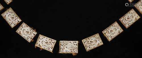 Liao Dynasty  - Set of Hetian Jade Belt Plaque