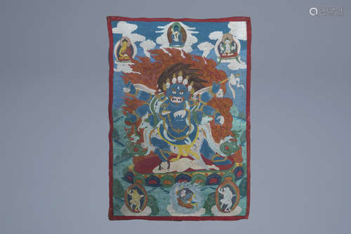 A 'Mahakala' thangka, Tibet, 19th C.