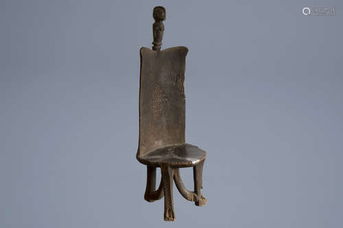 An African wooden chiefÕs chair or throne, Luguru, Tanzania, 20th C.