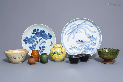 A varied collection of Chinese, Japanese, European and Islamic ceramics, 19th/20th C.