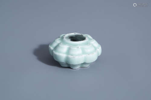 A small Chinese monochrome celadon brush washer, Qianlong