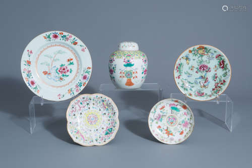 A varied collection of Chinese famille rose porcelain, 18th C. and later