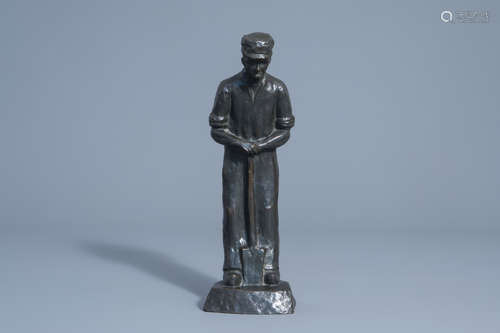 Geo Vindevogel (1923-1977): Resignation, patinated bronze