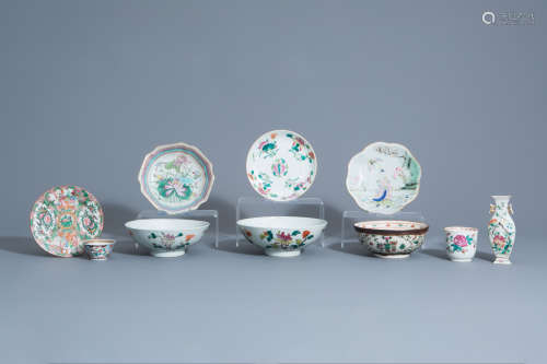 A varied collection of Chinese famille rose porcelain, 18th C. and later