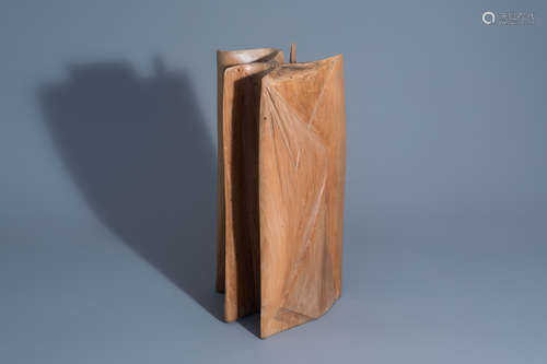 Monogrammed VDB (?): Untitled, wood sculpture