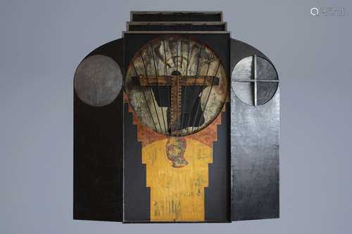 Bruno Ceccobelli (1952): 'Sassinoro', mixed media, dated 1988