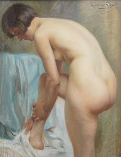 Jef Van de Fackere (1879-1946): Female nude, oil on canvas