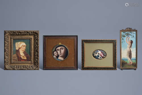 European school: Four various small works, 19th/20th C.