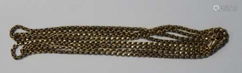 Victorian 10ct gold guard chain, 16.2g