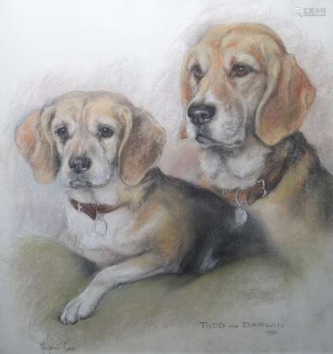 Small quantity of assorted pictures and prints including studies of dogs