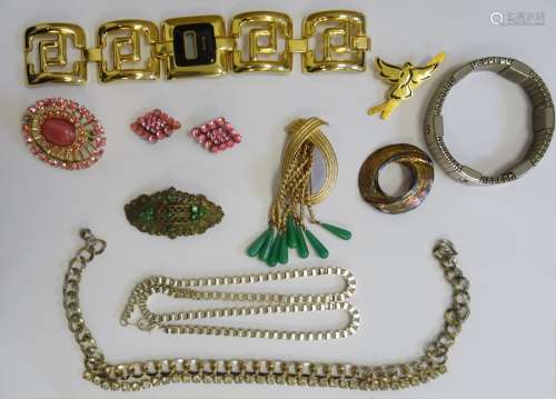 Large quantity of costume jewellery and jewellery boxes, watches, etc (1 box)