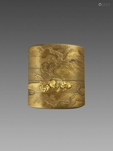 JOKASAI: AN INLAID GOLD LACQUER INRO WITH …