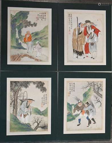 GU JIANLONG (1606-1687) FOUR PAINTINGS