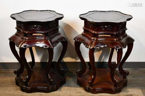 A PAIR OF SUANZHI STANDS EARLY 20TH C