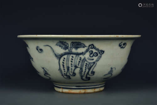 BLUE AND WHITE BOWL MING DYNASTY