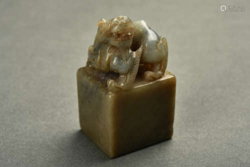 CARVED JADE SEAL SONG DYNASTY