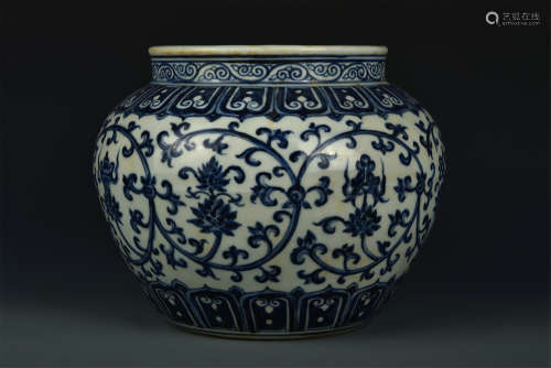 BLUE AND WHITE JAR MING DYNASTY