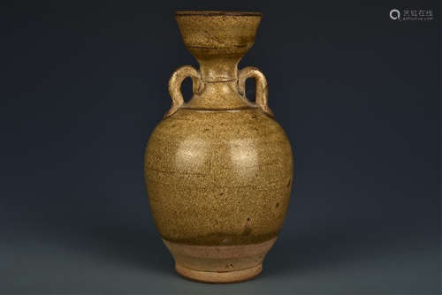 YELLOW GLAZED VASE SONG DYNASTY