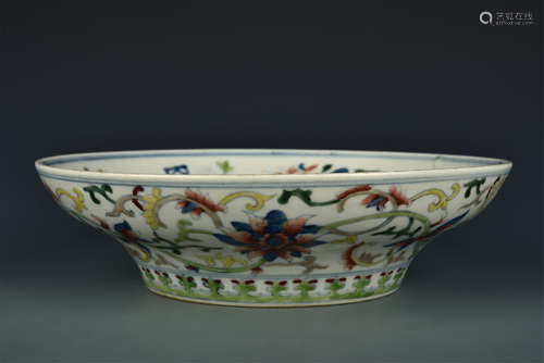 FAMILLE VERTE BOWL QING DYNASTY