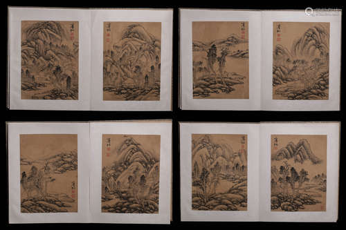 A Chinese Landscape Painting Album, Huang Binhong Mark