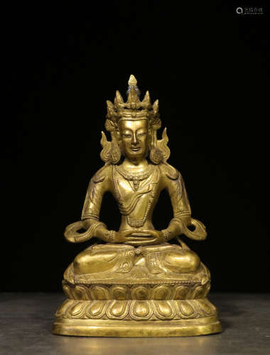 A Chinese Gild Bronze Buddha Statue