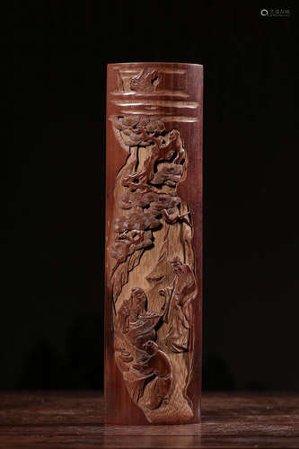 A Chinese Bamboo Carved Bi Ge