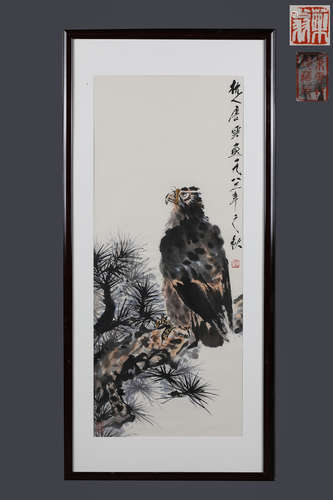 A Chinese Eagle Painting, Tang Yun Mark