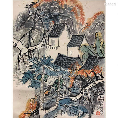 A Chinese Painting, Shi Lu Mark