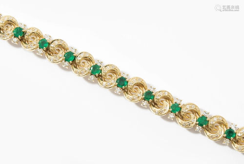 *Smaragd-Brillant-Bracelet