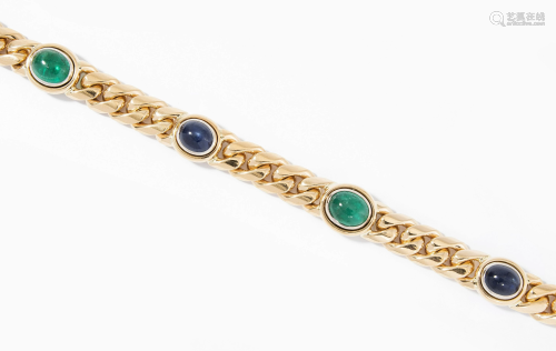Saphir-Smaragd-Bracelet