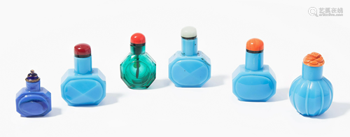 6 kleine Glas Snuff Bottles