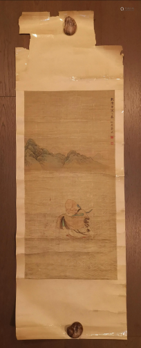 CHINESE PAINTING HANGING SCROLL SIGNED S…