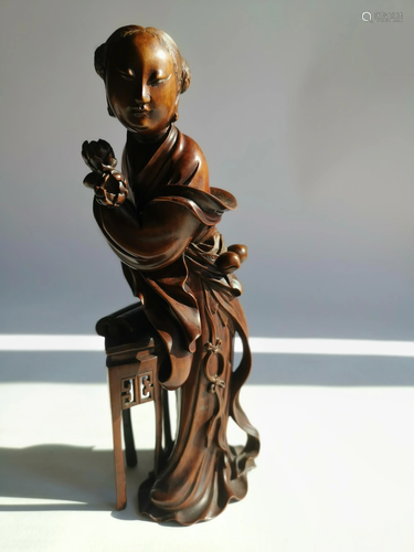 MID QING DYNASTY EXQUISITE BOXWOOD CARVI…