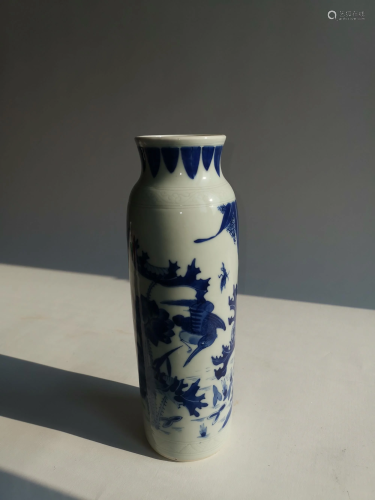 CHINESE BLUE AND WHITE PORCELAIN BRUSH P…