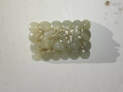 MING/QING DYNASTY CHINESE WHITE JADE CARVI…