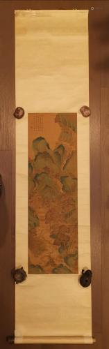 CHINESE LANDSCAPE PAINTING SCROLL SIGNED A…