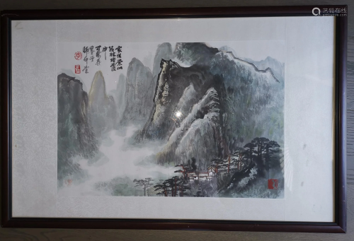 CHINESE LANDSCAPE PAINTING SIGNED BY ARTIST …