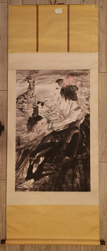 CHINESE FIGURE PAINTING HANGING SCROLL…