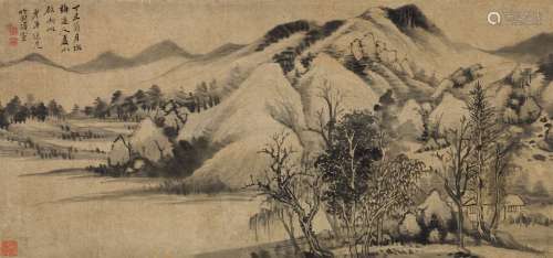 薛宣丁丑（1637）年作 夏山欲雨卷 手卷 水墨纸本