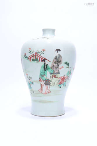 Famille Rose Porcelain Vase,Qing Dynasty