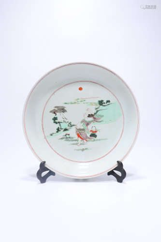 Famille Rose Porcelain Plate,Qing Dynasty