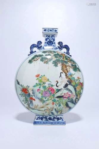 Blue And White Porcelain Vase, Qing Dynasty
